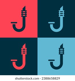 Pop art Snorkel icon isolated on color background. Diving underwater equipment.  Vector