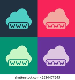 Pop art Software, web development, programming concept icon isolated on color background. Programming language and program code on screen laptop.  Vector