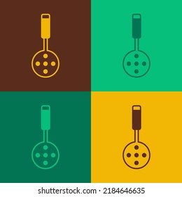 Pop art Spatula icon isolated on color background. Kitchen spatula icon. BBQ spatula sign. Barbecue and grill tool.  Vector
