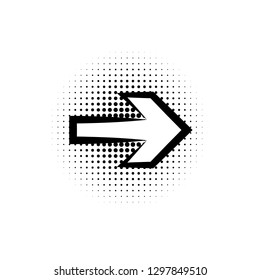 pop art, speech bubble, arrow icon. Element of speech bubble pop art style icon. Signs and symbols collection icon for websites, web design, mobile app