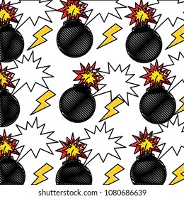pop art speech bubble bombs explosion