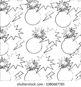 pop art speech bubble bombs explosion
