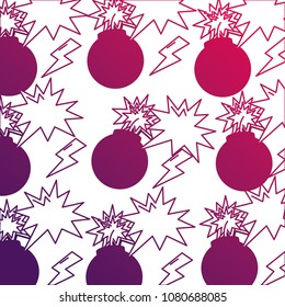 pop art speech bubble bombs explosion