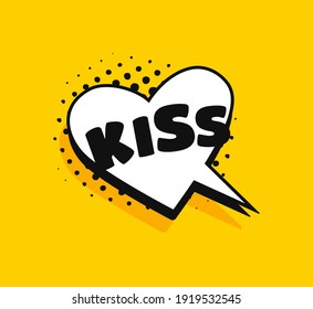 Pop art speech bubble drawing with text. Cartoon style vector collection of frames. Comic illustration on color background