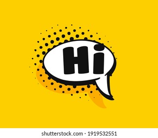 Pop art speech bubble drawing with text. Cartoon style vector collection of frames. Comic illustration on color background