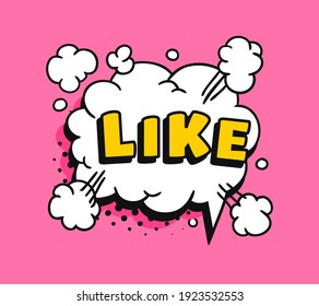 Pop art speech bubble drawing with text. Cartoon style vector collection of frames. Comic illustration on color background
