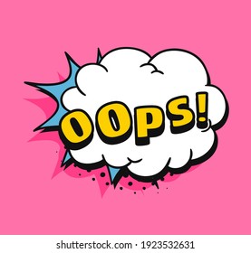 Pop art speech bubble drawing with text. Cartoon style vector collection of frames. Comic illustration on color background