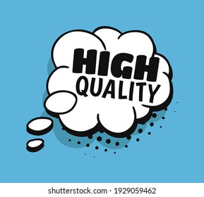 Pop art speech bubble drawing with text. Cartoon style vector collection of frames. Comic illustration on color background