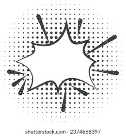 arte pop, ilustración vectorial de icono de burbuja de voz en estilo de sello