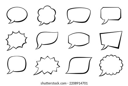 Pop Art Speech Bubble Set Retro Stock Vector (Royalty Free) 2208914701 ...