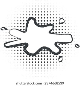 arte pop, burbuja de voz, ilustración vectorial de icono de splash en estilo de sello