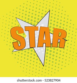 Pop art speech bubble with star mark, perplexity comic book speech bubble, colorful speech bubble, vector