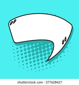 Pop art speech bubbles on blue background