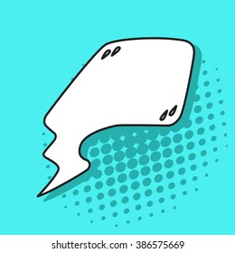Pop art speech bubbles on blue background