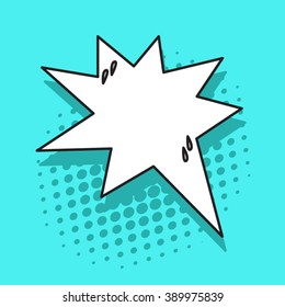 Pop art speech bubbles on blue background
