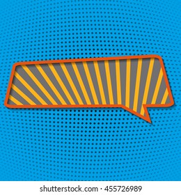 Pop art speech bubbles on blue background
