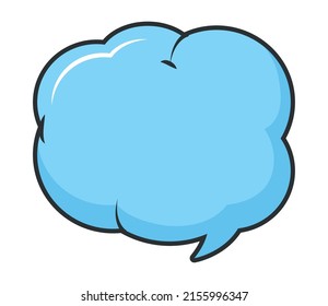 pop art speech cloud on white background