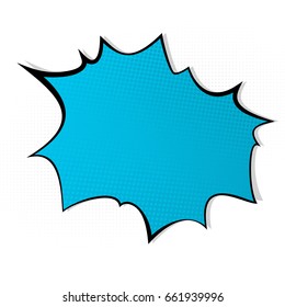 Pop art splash background, comics book explosion abstract style, blank layout template, clouds beams and isolated dots pattern on background.