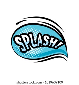 burbuja de salpicadura de arte pop diseño de iconos de estilo detallado de expresión retro tema cómico Ilustración vectorial