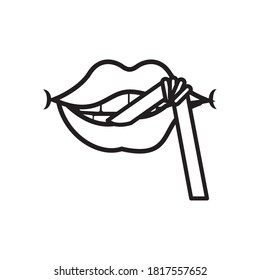 Pop-Kunst mit Strohstil-Symbol Vektorgrafik-Design