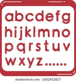 Pop Art Style Alphabet Font lower case