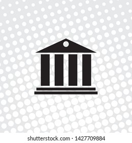 Pop art style Bank Icon vector

