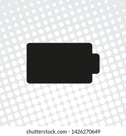 Pop art style battery vector icon
