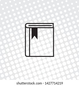 Pop art style book icon. sign design
