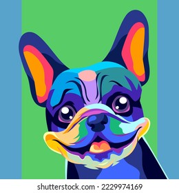 bulldog de estilo de arte pop