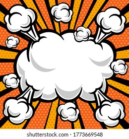 Pop art style comic speech bubbles 