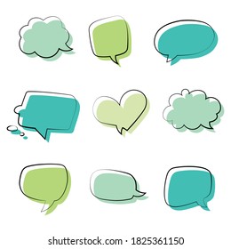 Pop art style. Comic template dialog callout. Bubbles and different shape frames in Comic book style 