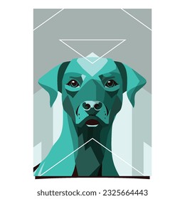 Pop Art Style of Dog for Wall Art Poster Print