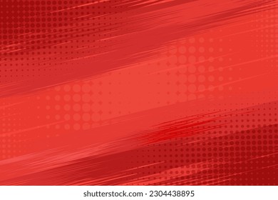 Pop art style dotted red banners collection in red black color. Vector illustration.	