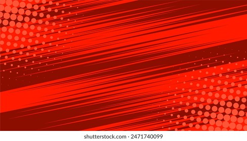 Pop art style dotted red banners collection in red color. Vector illustration.