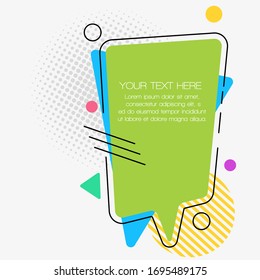 Pop art style Dynamic modern banner for sale or different text information. Vector illustration on white background