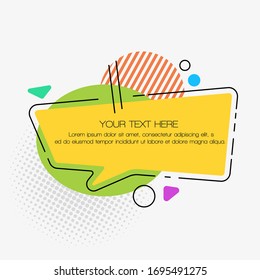 Pop art style Dynamic modern banner for sale or different text information. Vector illustration on white background