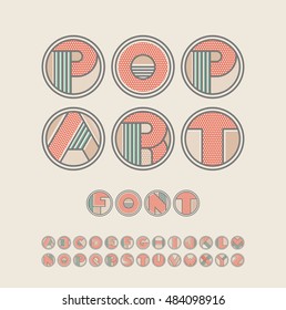 Pop art style font.