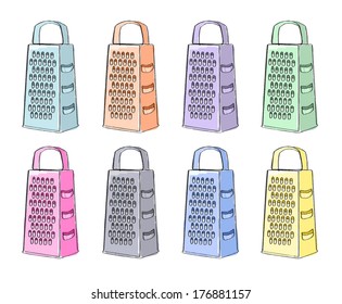 pop art style grater illustration