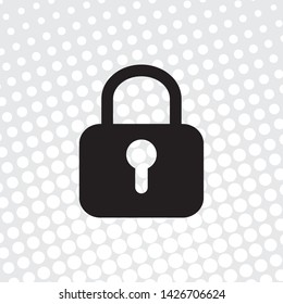Pop art style Lock icon vector
