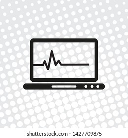 Pop art style Medical record line icon.
