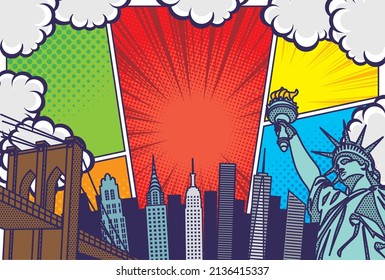 Pop-Art-Stil New York City-Hintergrund