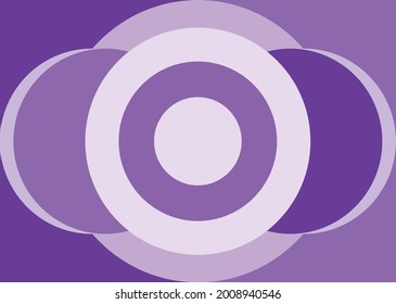 Pop art style poster background with circle shape and purple variation colors.