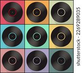 Pop Art Style Poster Retro Music Vintage Vinyl Record 
