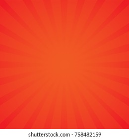Pop art style, retro rays comic orange background