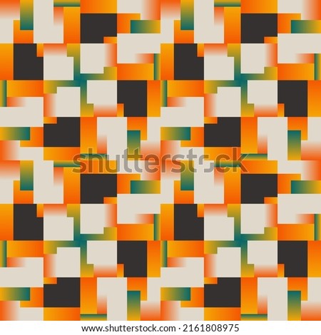 Pop Art style seamless pattern graphics with weird and bizarre motif aesthetics, built with a generative design approach and minimalist geometric forms and abstract vector shapes.