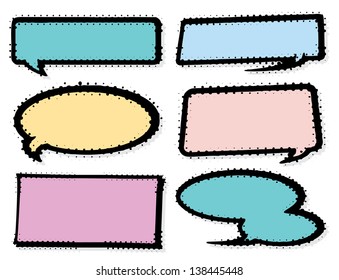 Pop Art Style Speech Bubble Set 