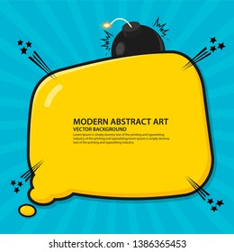 Pop art style speech bubble background.Vector, illustration