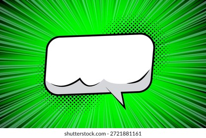 Pop-Art-Sprechblasen-Vorlage für Ihre Designs. Leere Blasenformen im Comic-Pop-Art-Stil auf einem Hintergrund. 