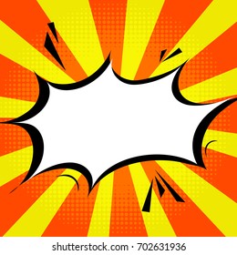 Diseño de burbujas de habla con estilo de arte pop en medio tono de fondo.