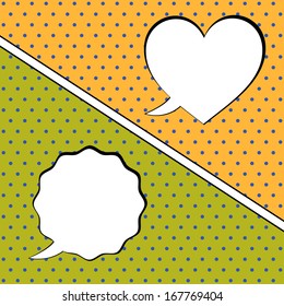 Pop art style speech bubbles
